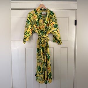 Printfresh Herb Garden Citrine Robe S/M